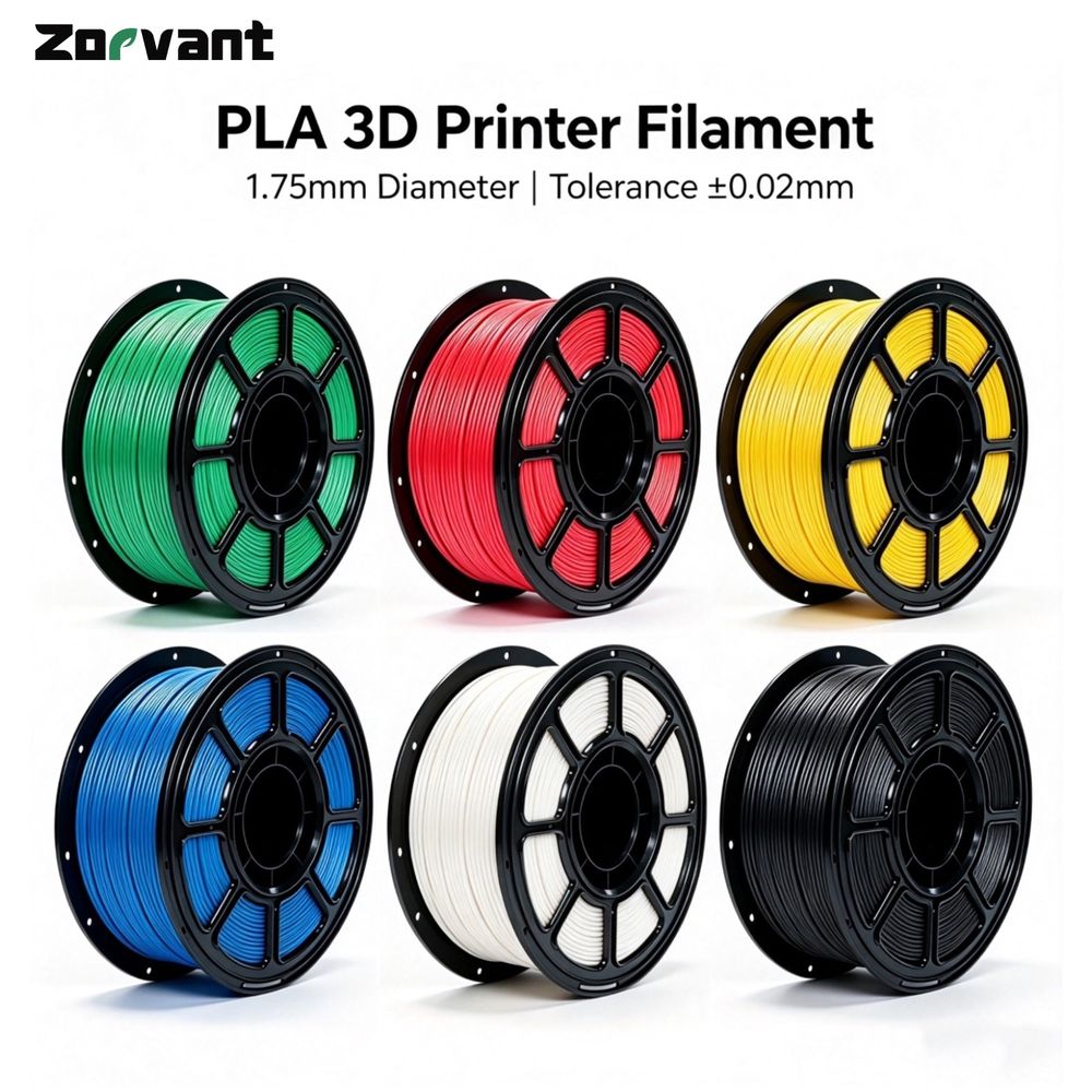 Lyrvant PLA Filament 1.75mm 1kg Multi Color PLA-MU06-012-Easy to Print Durable Finish Works with