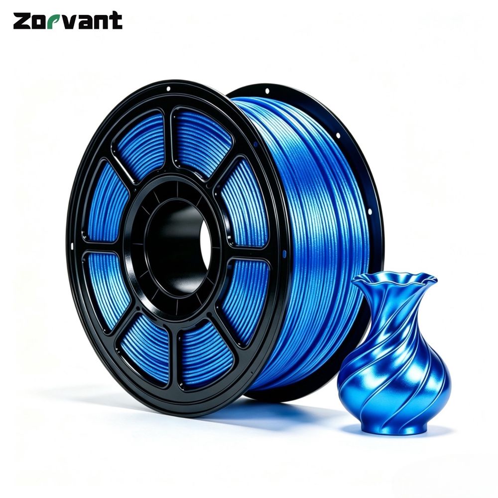 Lyrvant Blue Silk PLA Plus 3D Printer Filament 1.75mm 1kg-High Gloss Surface OEM Custom Shades L
