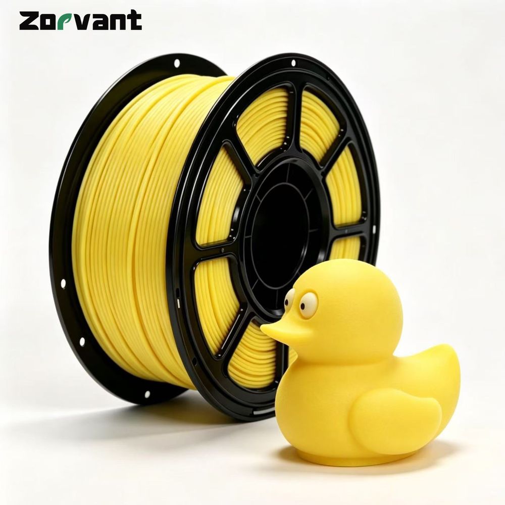 Factory Wholesale Matte Yellow 3D printed PLA Filament 1.75mm, Stable Tolerance for FDM Prototyp